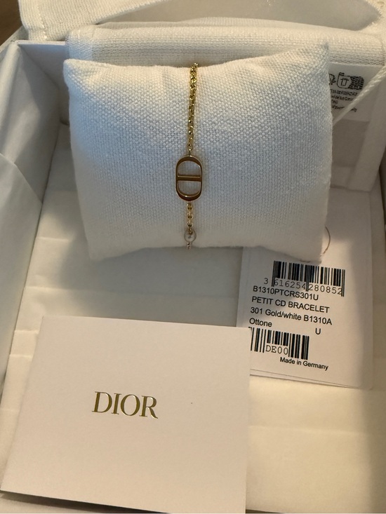 Dior Jewelry - Dior Gold Petite CD Bracelet with Tag